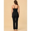 cheibear Women's 3pcs Knit Lounge Sleepwear Pants Shrug Cardigan  Pajama Set - 3 of 4