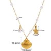 Clotth French-Inspired Ocean Series Pearl Starfish Seashell Necklace - Boho Summer Beach Surfer Jewelry for Women - Gold - 3 of 4