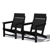 Hyleory HDPE Adirondack Chair - Wide-Slab Woodgrain Outdoor Patio Chair, All-Weather Heavy , Modern Lawn Furniture for Garden, Poolside & Deck - 3 of 4