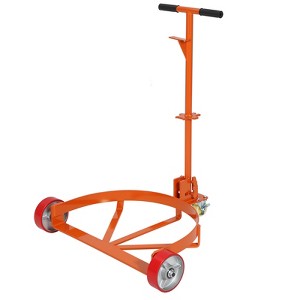 55 Gallon Drum Dolly 1200 lbs Capacity - Steel Drum Cart with Brake Wheel & Bung Wrench, Oil Drum Caddy for Chemical Drums, Warehouse, Factory - 1 of 4