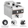COZONY Dual Tank Deep Fryer, Stainless Steel Countertop Fryer with Oil Drain 30 Min Timer Rotary Head - 2 of 4