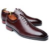 Santimon Mens Lace Up Dress Shoes Italy Prince Classic Modern Formal Leather Men Wholecut Oxford Shoes Burgundy - 3 of 4