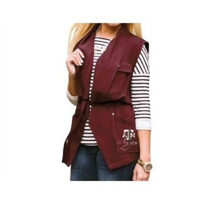 Women's Texas A&M University Logo Drawstring Vest - Gameday Couture