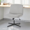MAYEERTY Chair Armless Criss Cross Office Chair Vanity Chair for Home Office Gray - 3 of 4