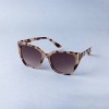 Women's Cateye with Metal Striped Sunglasses - A New Day™ Beige - 2 of 2