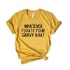 Simply Sage Market Whatever Floats Your Gravy Boat Short Sleeve Tee - L - Mustard - 2 of 4