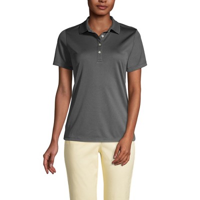 Lands' End Women's Short Sleeve Solid Active Polo