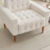 Christopher Knight Home Felicity Mid Century Modern Fabric Tufted Accent Chair, Beige - image 4 of 4