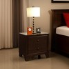 Royal Hampton Night Stand with Two Drawer , Espresso Brown - 2 of 4