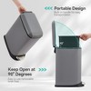 Stainless Steel Trash Can with Lid – Soft Close Step-On Pedal, Fingerprint-Resistant, Ideal for Kitchen or Bathroom - 3 of 4