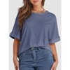 Oversized Tops for Women Summer T Shirts Workout Tees Short Sleeve Blouses Casual Tunic Tops - 3 of 4