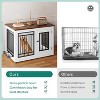 Garvee 40" Dog Crate Furniture, Wooden Side End Table with Adjustable Feet and Removable Bowls, Dog Kennel Indoor for Medium Large Dogs Black - 4 of 4