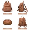 Ladies' leather bag - caramel color - 3 of 4