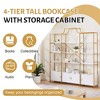 78'' 4 Tiers Modern Bookcase Bookshelf With Storage Cabinet Extra Large Easy Assembly Book Toy Organizer - 2 of 4