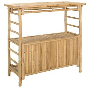 vidaXL Outdoor Bar Table Natural 43.31 x 19.69 x 41.34 in Bamboo : Target