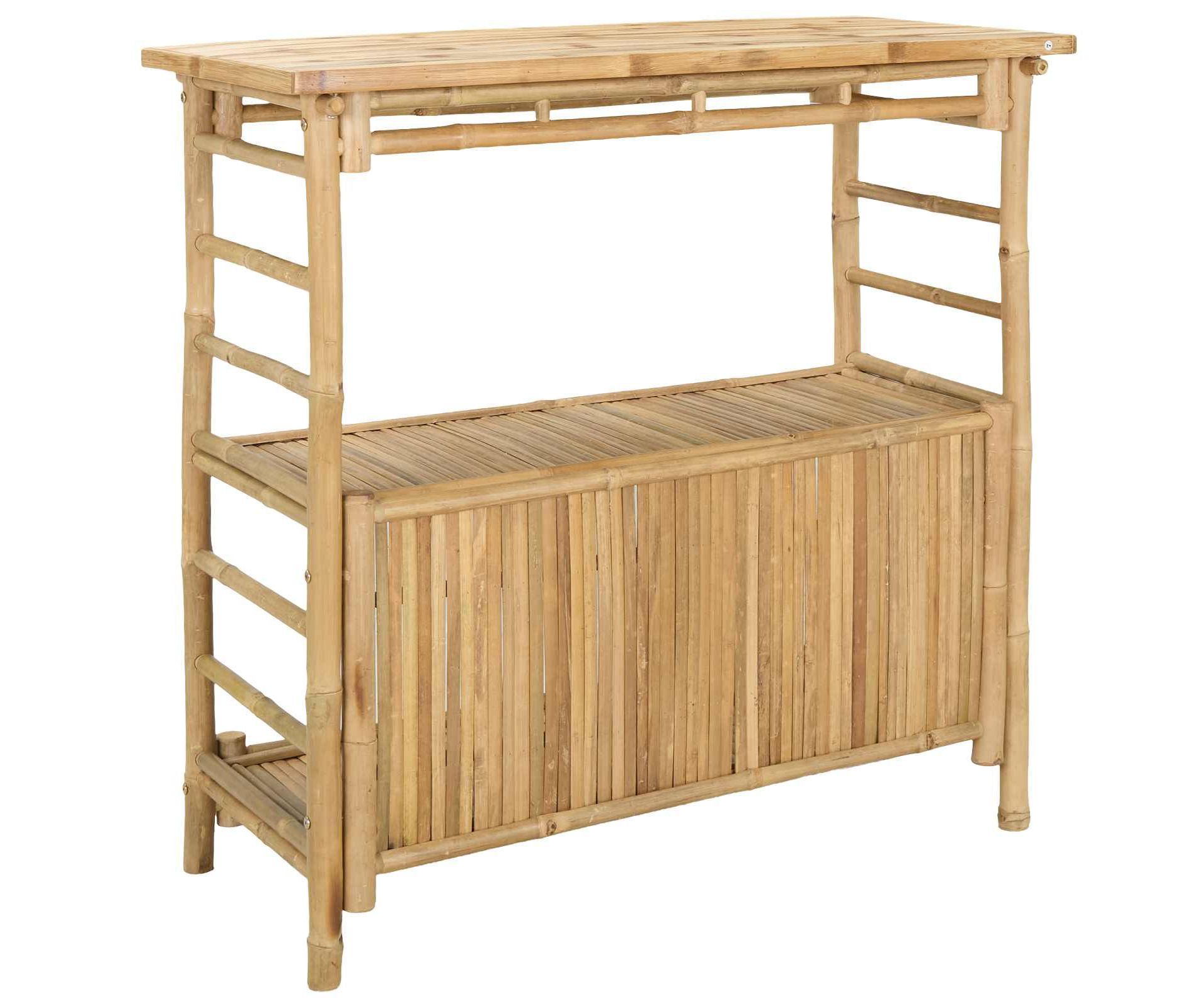 vidaXL Outdoor Bar Table Natural 43.31 x 19.69 x 41.34 in Bamboo