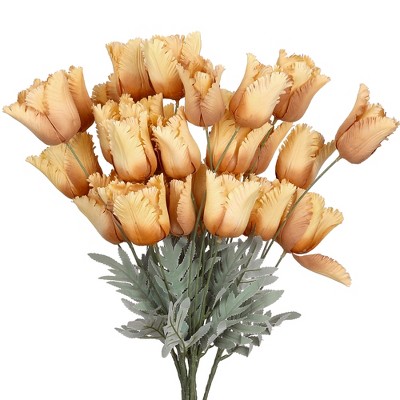 REGALWOVEN Home Decor Realistic Silk Artificial Flowers 24.8" 10 Pcs