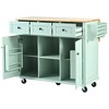 Whisen Modern Kitchen Island with Spice Rack and Towel Holder - 3 of 4