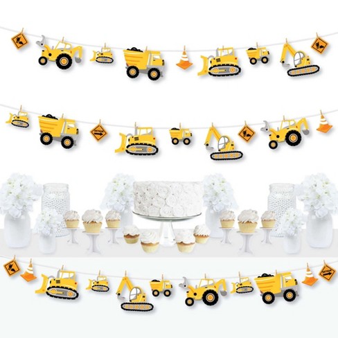 48-Pack Construction Birthday Party Paper Plates, Die Cut (10 x 8.8 in)