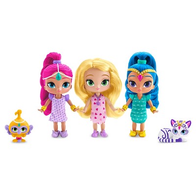 Shimmer and shine sleepover triple doll on sale set