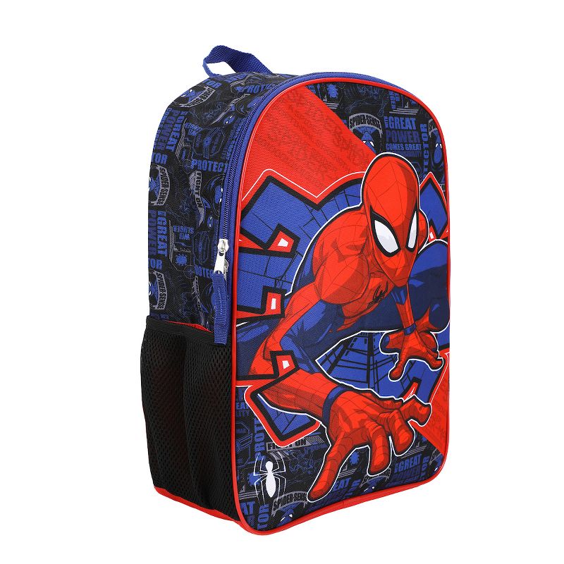 Marvel Spider-Man 16" Kids Mini Backpack with Character Padded Chest, 3 of 7