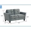 INFURNIC Sofas Comfortable Sectional Couch Velvet Upholstery Modular Design Detachable Cushions for Living Room, Grey, 54.3"*29.1"*34.4" - 2 of 4