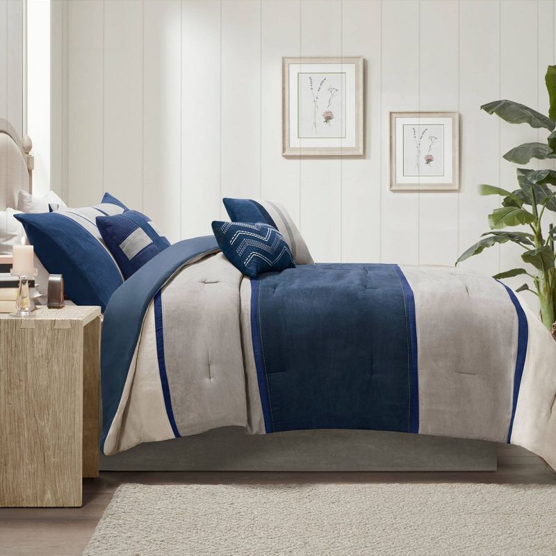 Overland Faux Suede Comforter Set, 4 of 17