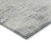 Silver Gray And Ivory Abstract Washable Indoor Outdoor Area Rug - 4 of 4