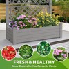 NAYSAYE Raised Garden Bed Planter Box Trellis Outdoor Resin Raised Garden Bed with Drain Plug for Climbing Plants, Brown, 43.4"*18.26"*59.3" - 4 of 4