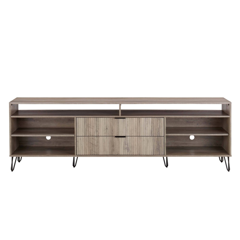 Manhattan Comfort 85" Dumbo TV Stand for TVs up to 80" Rustic Gray