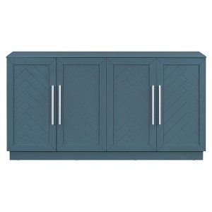 COWLOWN Multipurpose Sideboard Buffet Cabinet with Adjustable Shelves, Storage Cabinet with Silver Handles for Kitchen & Dining Room - 1 of 4