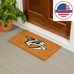 EvergreenNHLNashville Predators Logo Natural Coir 28 x 16 Inches Indoor Outdoor Doormat - 1 of 4