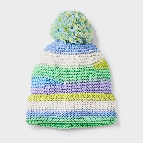 Shiraleah Knit Pick-a-pom Knit Beanie Hat With Interchangeable Poms : Target