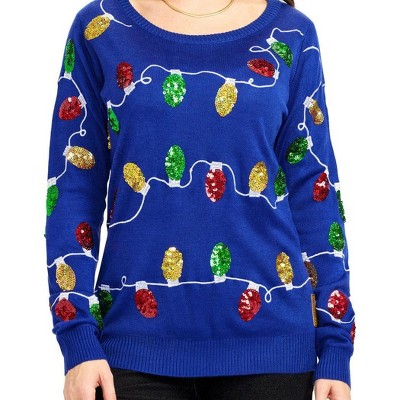Tipsy Elves Womens Christmas Lights Sweater