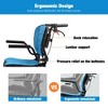 Wheelchairs for Adults,Transport Wheelchair Lightweight Foldable with Removable Cushion,Blue - 4 of 4