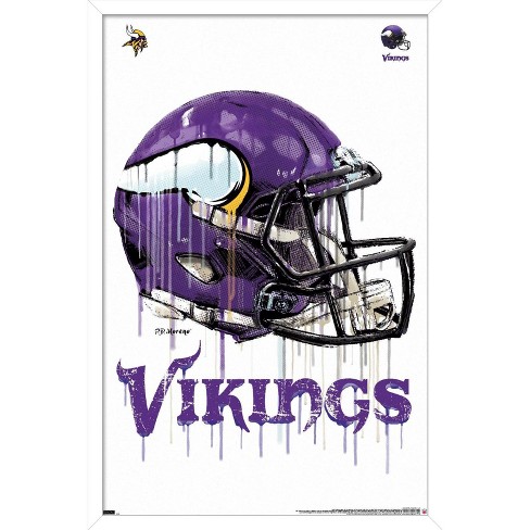 Trends International Nfl Minnesota Vikings - Drip Helmet 20 Framed Wall  Poster Prints White Framed Version 22.375' X 34' : Target