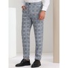 Lars Amadeus Men's Flat Front Office Prom Classic Plaid Dress Pants - 2 of 4