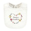 Hudson Baby Infant Girl Cotton Bibs, Soft Painted Floral, One Size - 3 of 4