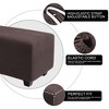 PiccoCasa High Stretch Rectangle Ottoman Furniture Covers with Elastic Bottom - 4 of 4