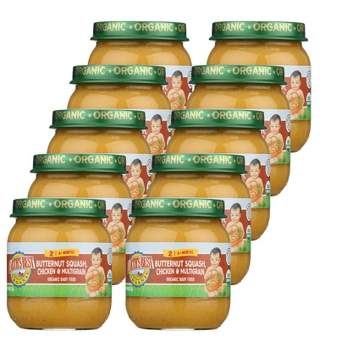 Earth's Best Organic Butternut Squash, Chicken and Multigrain Baby Food 6+ Months - Case of 10/4 oz