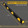 Heavy Duty Rubber Parking Curb (72.8" Extra Wide) - 55000 Lb Capacity with 8 Reflective Strips, UV/Oil Resistant for Driveways & Commercial Lots - 3 of 4