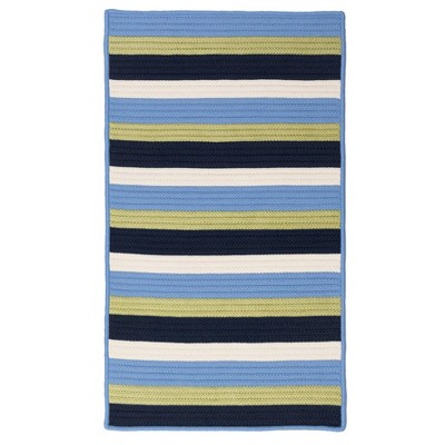 Colonial Mills Norwood Braided Rug, Blue Green 5x8, Rectangle Shape