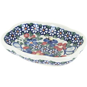 Blue Rose Polish Pottery 85 Vena Soap Dish - 1 of 1