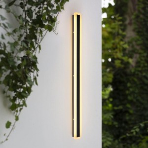 Rennnsan Kavone 23"/ 39"/ 59"/ 70" H Hardwired Liner Stainless Metal Industrial LED Dimmable Wall Sconce in Black - 1 of 4