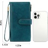 Wikineon Womens Wallets Large Capacity Credit Card Holder Rfid Wallet Women Double Zipper Pocket Leather Bifold Ladies Wristlet Clutch Wallet - 2 of 4