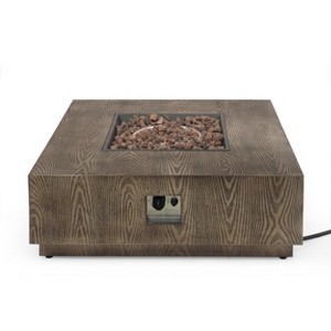 GDFStudio Jasmine Outdoor 50,000 BTU Square Iron Fire Pit Table - 1 of 4