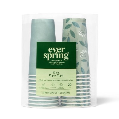 Disposable Cold Cups - 20ct - Everspring™