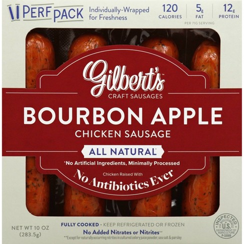 Gilbert S Craft Sausage Bourbon Apple Chicken Sausage 10oz Target