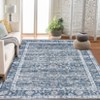 Coolmee Washable Area Rugs Vintage Retro Boho Rug Non Slip Low Pile for Living Room Bedroom Indoor Dining Room  s Room and OfficeGray - 3 of 4