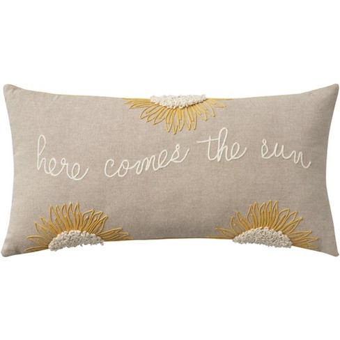 Mina Victory Life Styles Here Comes The Sun 12 X 24 Natural Indoor Pillow  Cover : Target